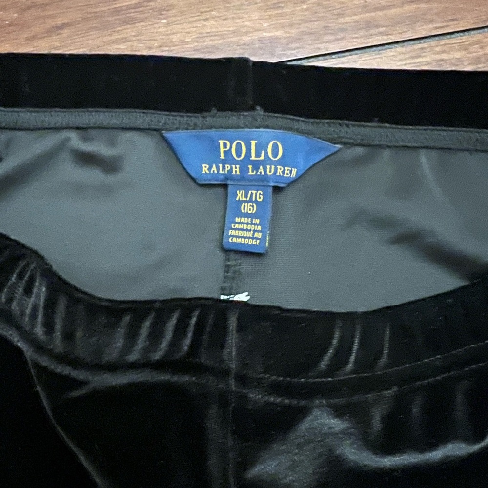 Ralph Lauren Girls Velvet Tights